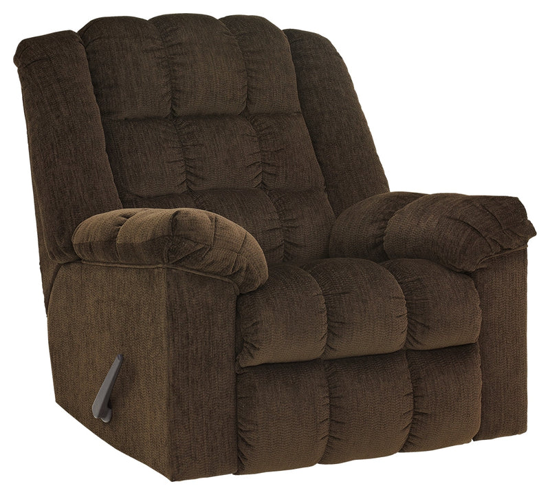 Ludden Blue Chenille Recliner