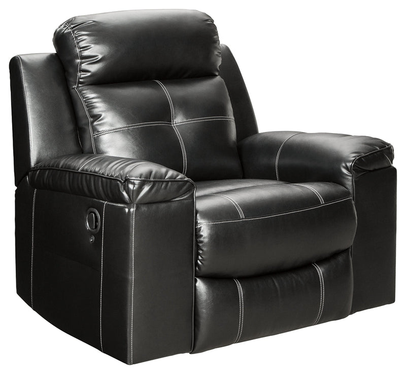 Kempten Black Faux Leather Recliner