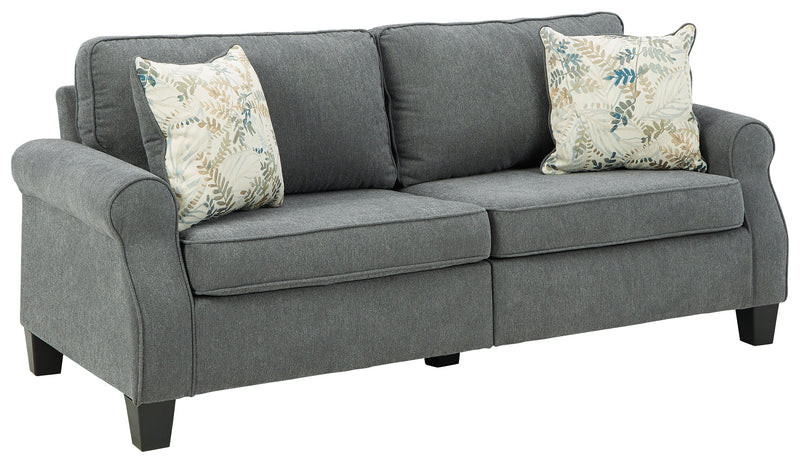 Alessio Charcoal Sofa And Loveseat