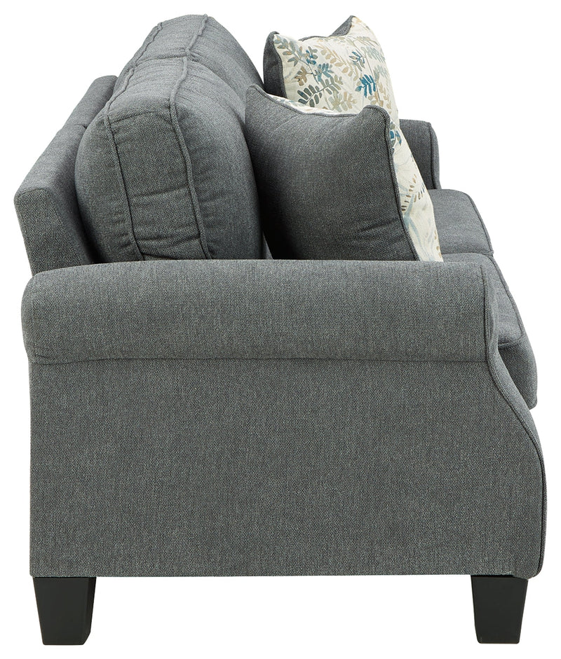 Alessio Charcoal Sofa And Loveseat