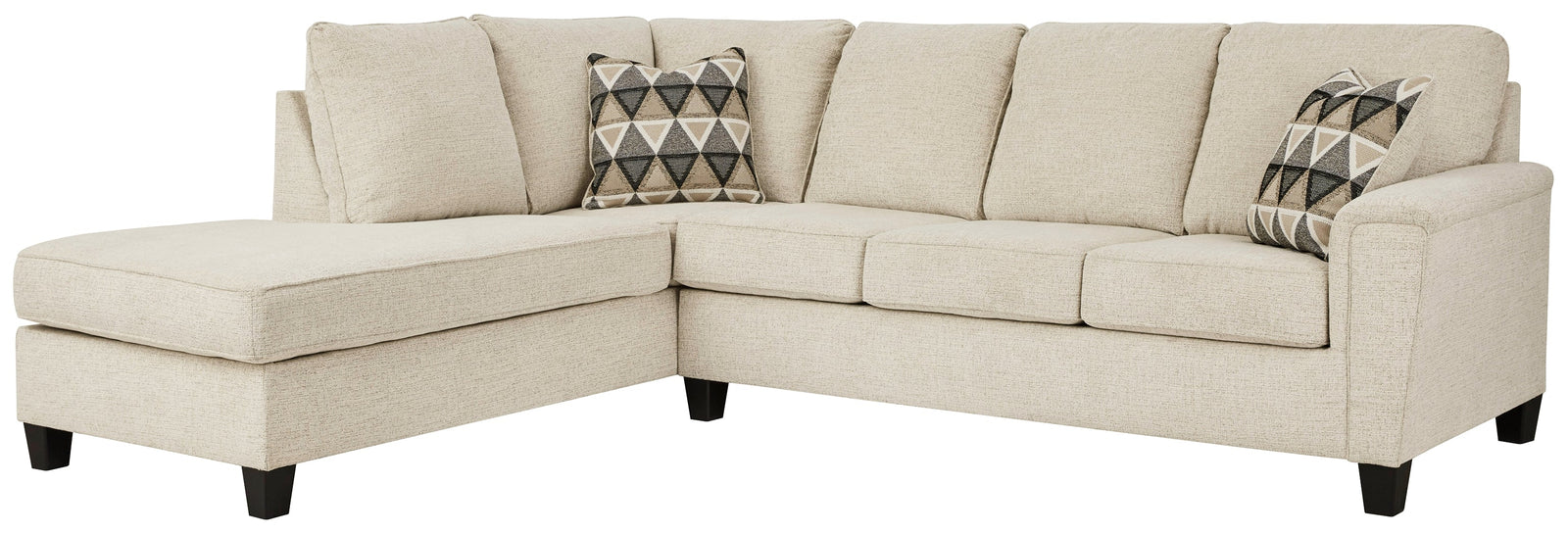 Abinger Natural Chenille 2-Piece Sectional With Chaise