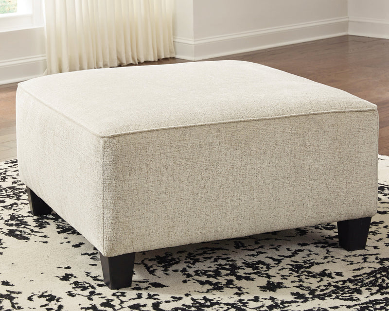 Abinger Natural Chenille Oversized Accent Ottoman