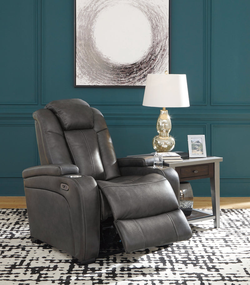 Turbulance Quarry Faux Leather Power Recliner