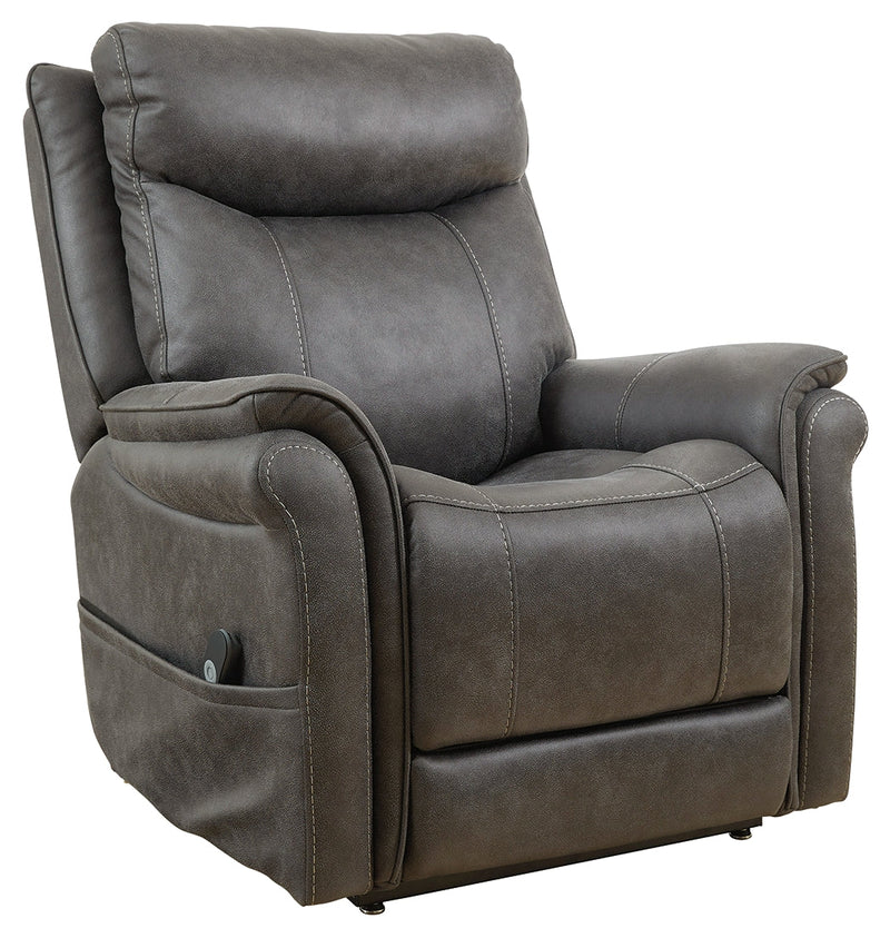 Lorreze Driftwood Faux Leather Power Lift Recliner