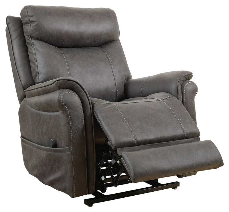 Lorreze Driftwood Faux Leather Power Lift Recliner