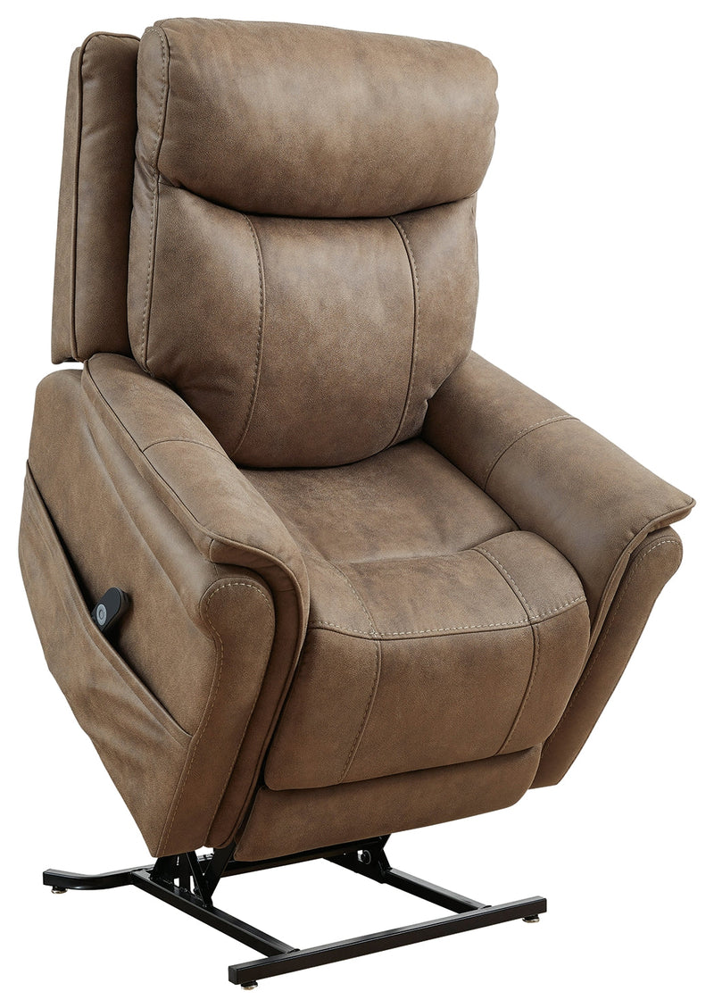 Lorreze Driftwood Faux Leather Power Lift Recliner