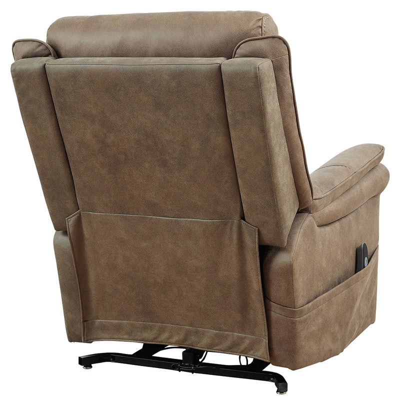 Lorreze Driftwood Faux Leather Power Lift Recliner