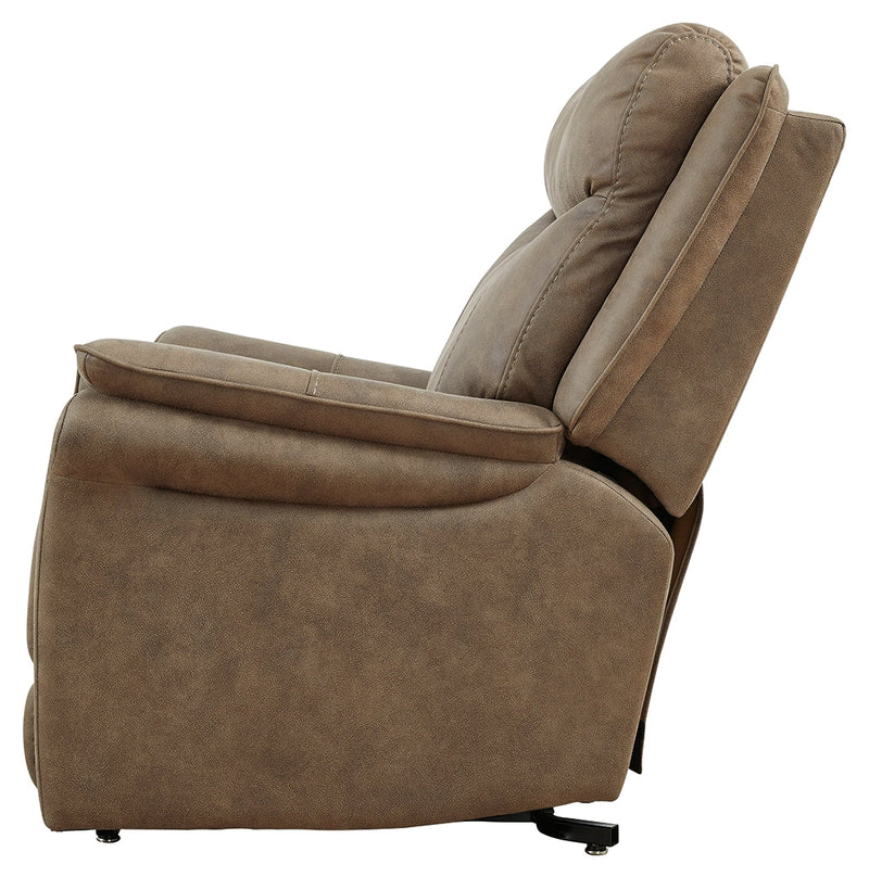 Lorreze Driftwood Faux Leather Power Lift Recliner