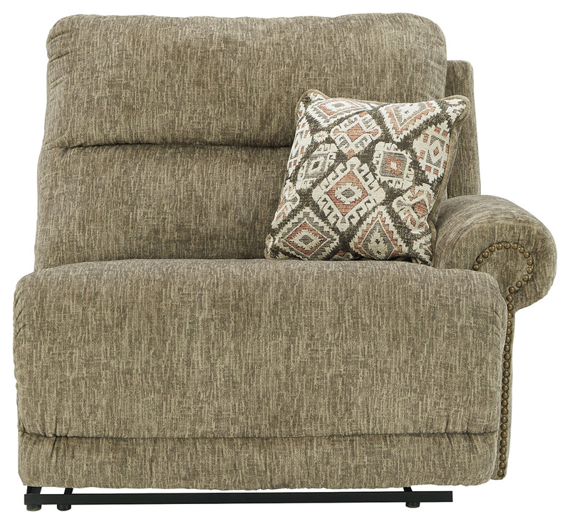 Lubec Taupe 3-Piece Reclining Loveseat With Console