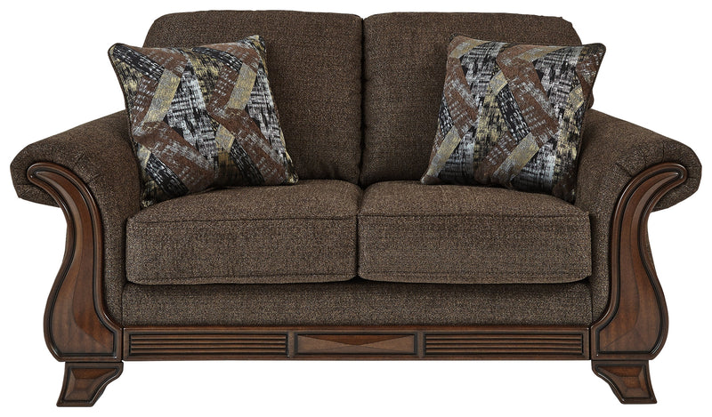 Miltonwood Teak Chenille Loveseat