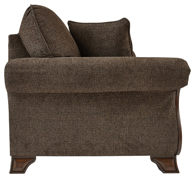 Miltonwood Teak Chenille Loveseat