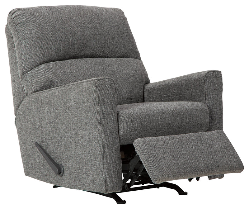 Dalhart Charcoal Chenille Recliner