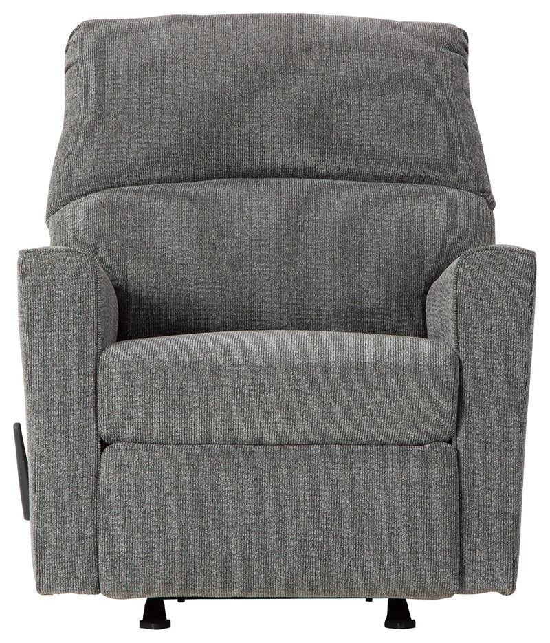 Dalhart Charcoal Chenille Recliner