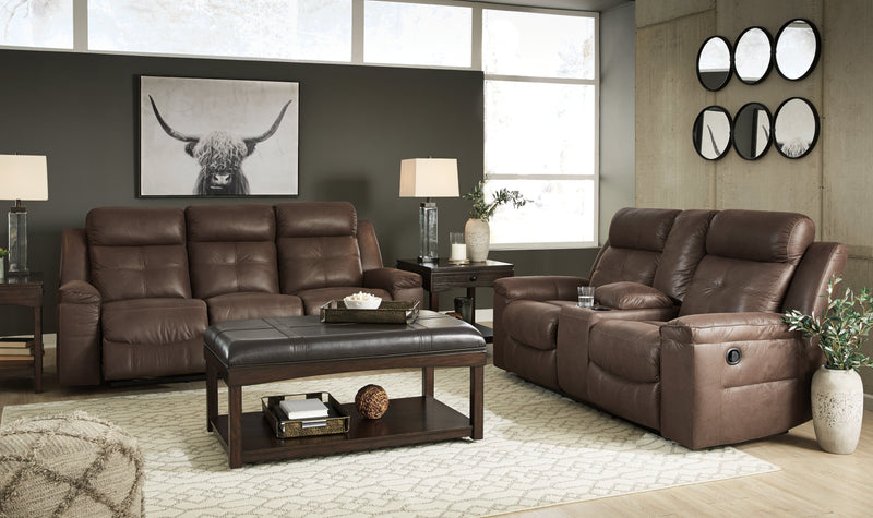 Jesolo Coffee Faux Leather Reclining Sofa