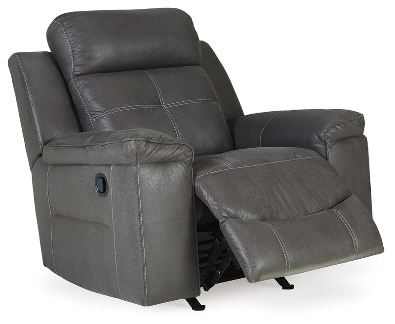 Jesolo Dark Gray Faux Leather Recliner