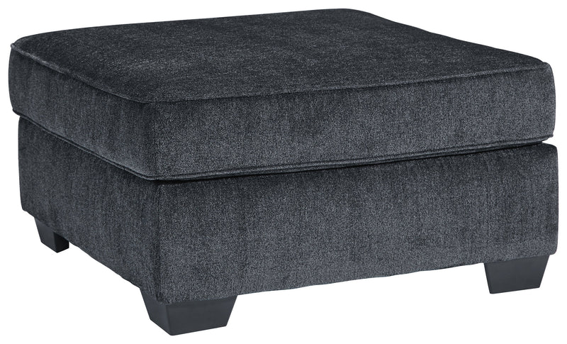 Altari Slate Chenille Oversized Accent Ottoman