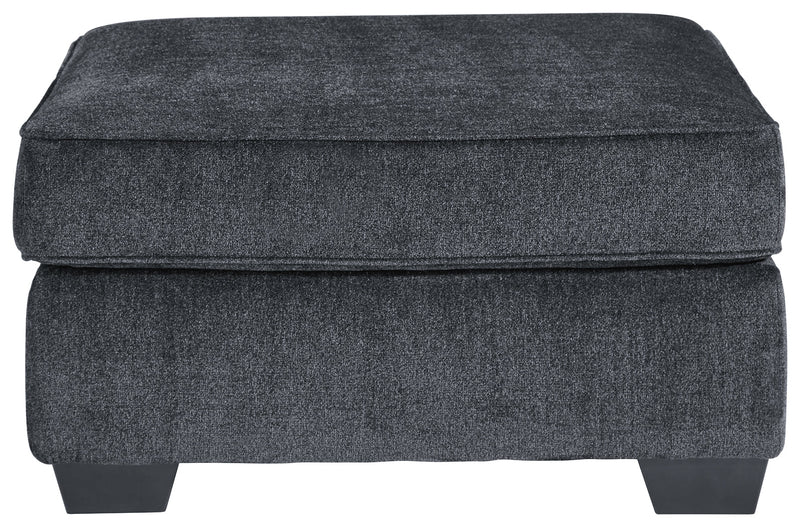 Altari Slate Chenille Oversized Accent Ottoman