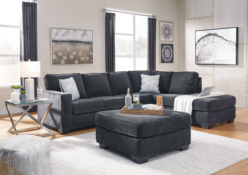 Altari Slate Chenille 2-Piece Sleeper Sectional With Chaise