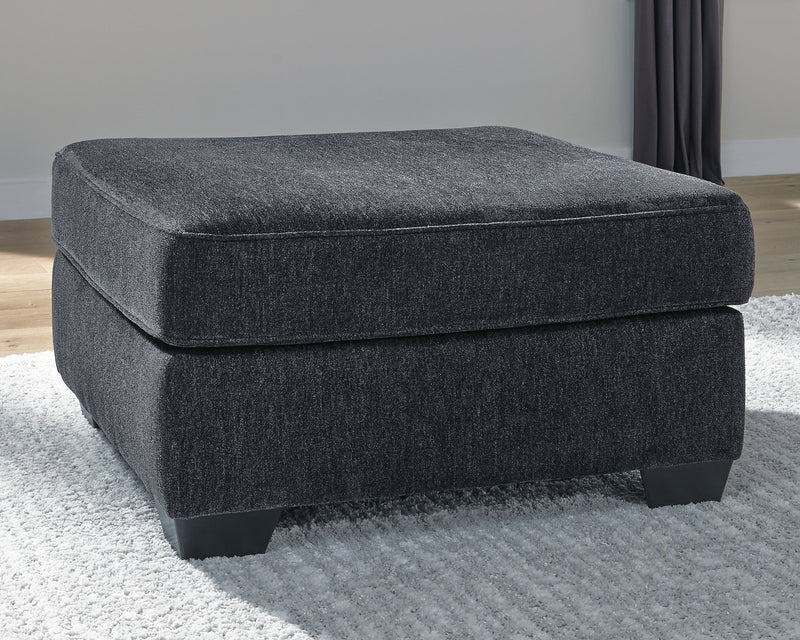 Altari Slate Chenille Oversized Accent Ottoman