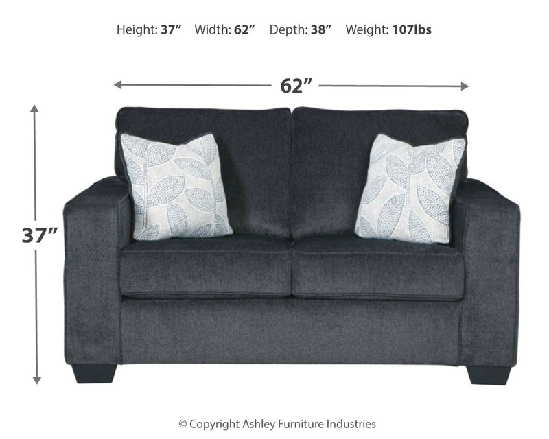 Altari Slate Chenille Loveseat