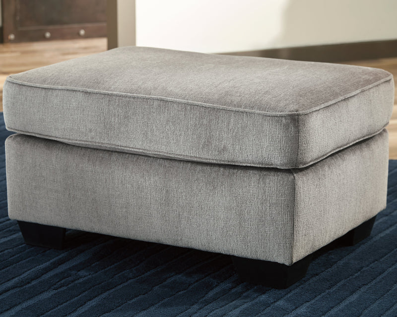 Altari Alloy Chenille Ottoman