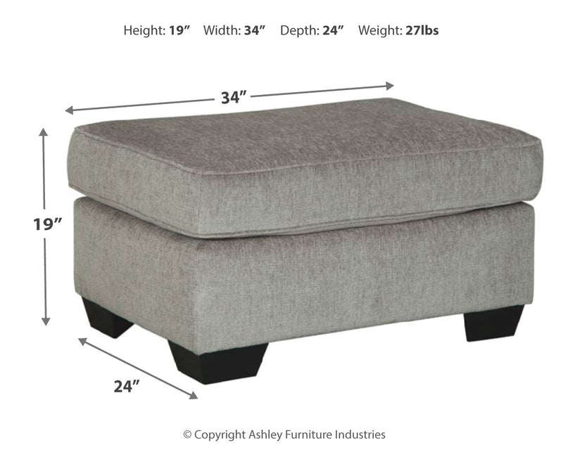 Altari Alloy Chenille Ottoman