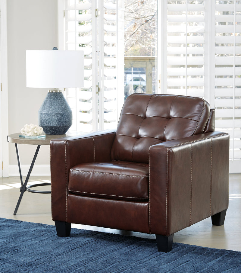 Altonbury Walnut Leather Chair