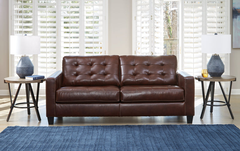 Altonbury Walnut Leather Sofa