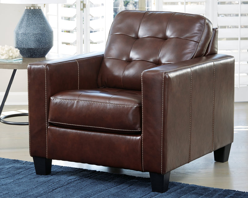 Altonbury Walnut Leather Chair