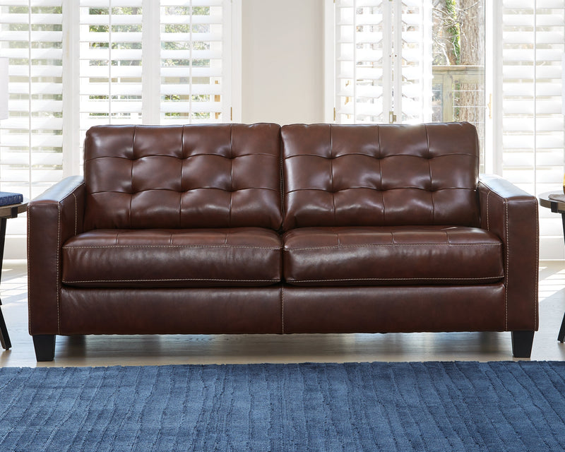 Altonbury Walnut Leather Sofa