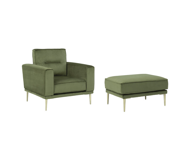 Macleary Moss Chair And Ottoman