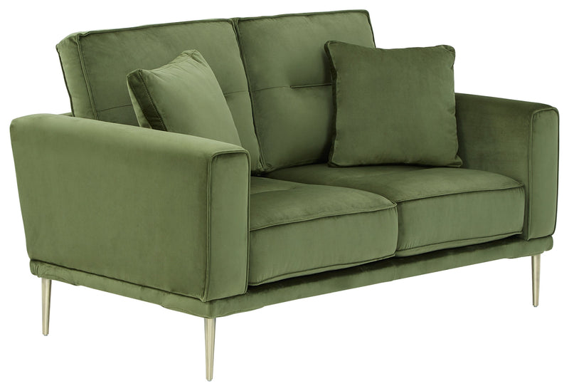 Macleary Moss Velvet Loveseat