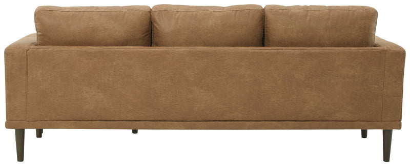 Arroyo Smoke Faux Leather Sofa Chaise