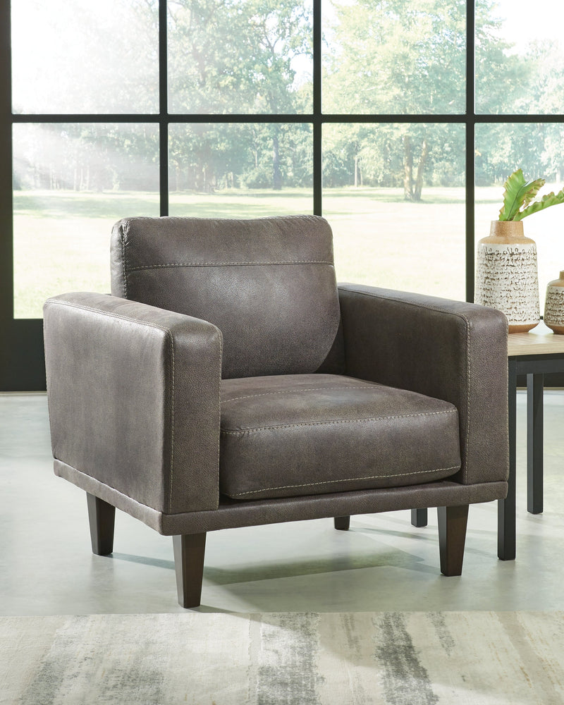 Arroyo Smoke Faux Leather Chair