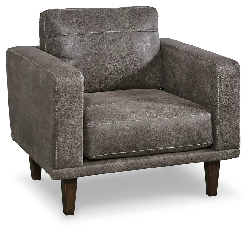 Arroyo Smoke Faux Leather Chair