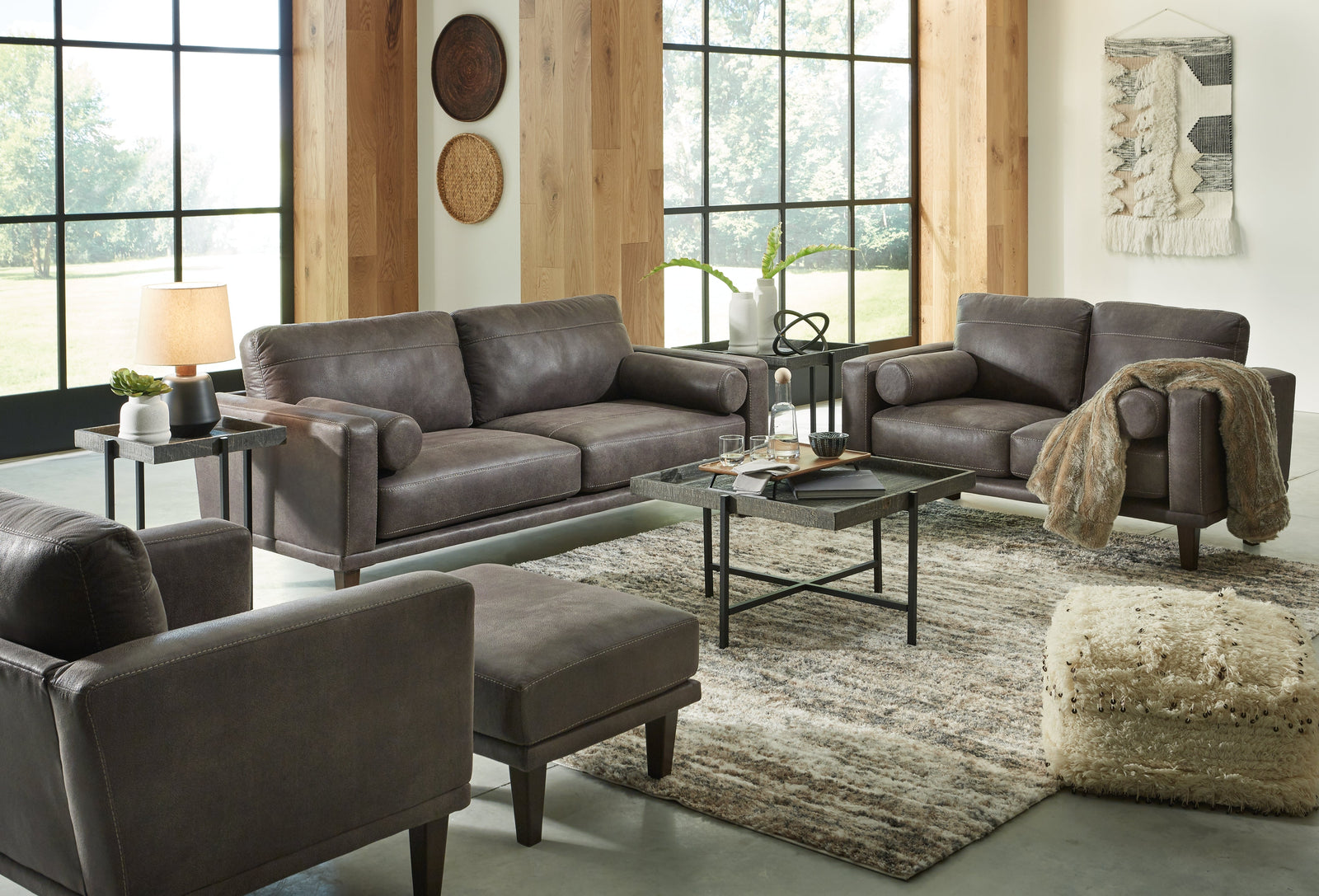 Arroyo Smoke Sofa Loveseat And Chair