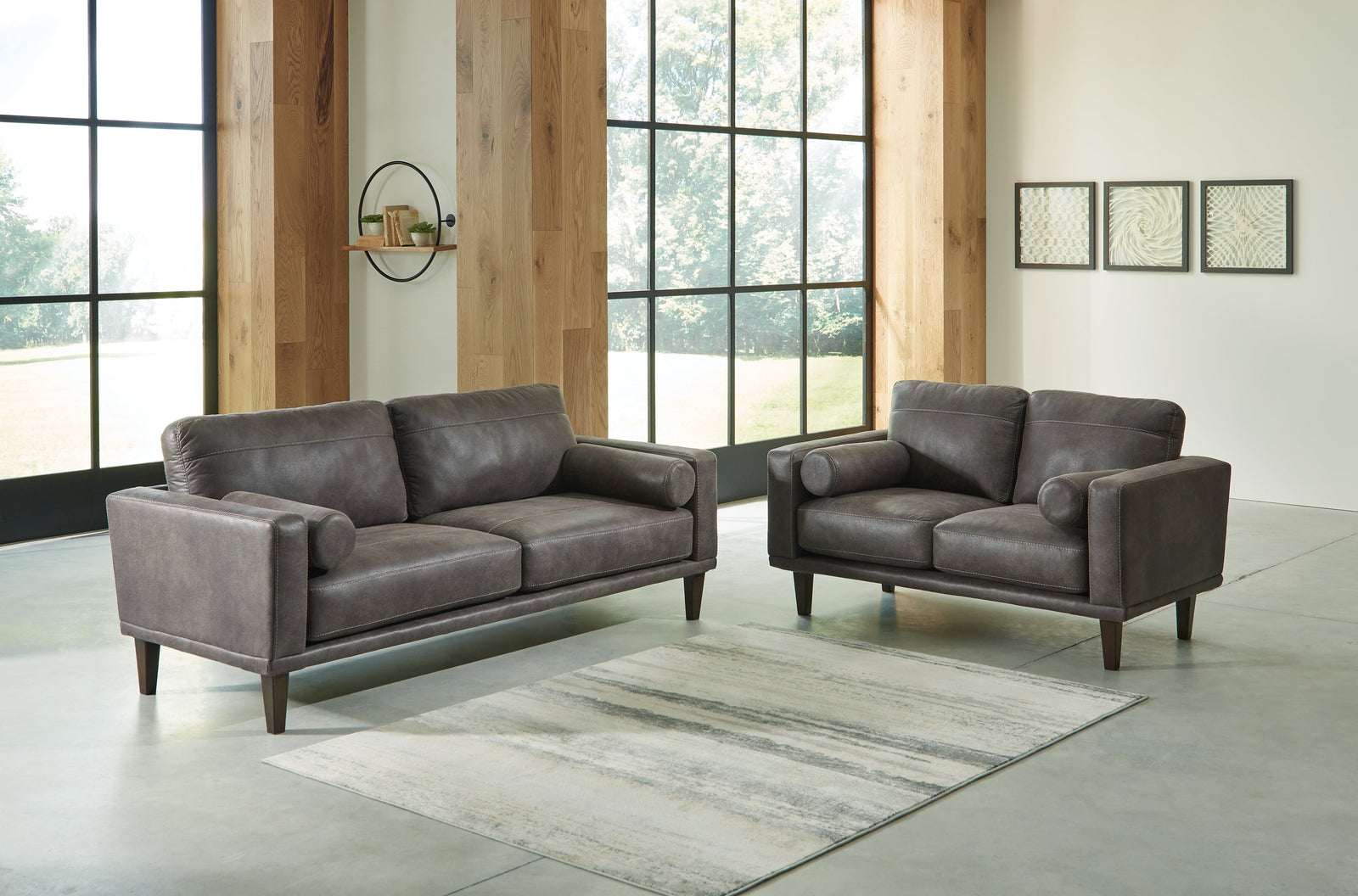 Arroyo Smoke Sofa And Loveseat