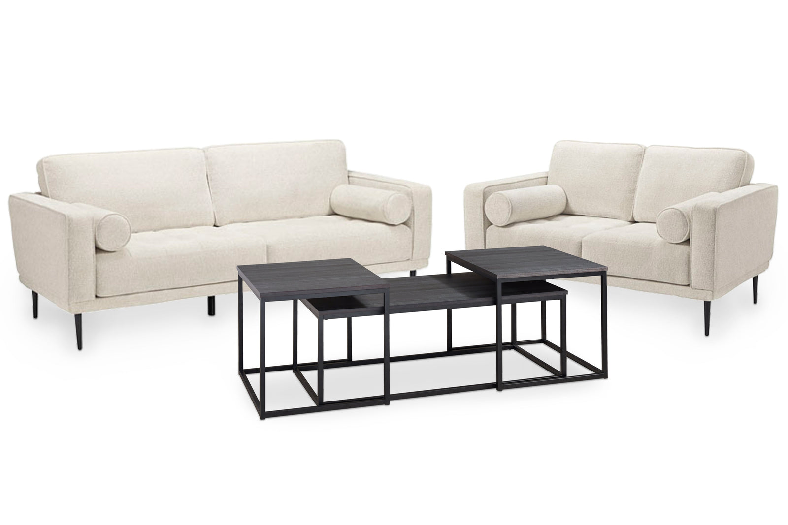 Caladeron Sandstone Sofa And Loveseat With Coffee Table 2 End Tables