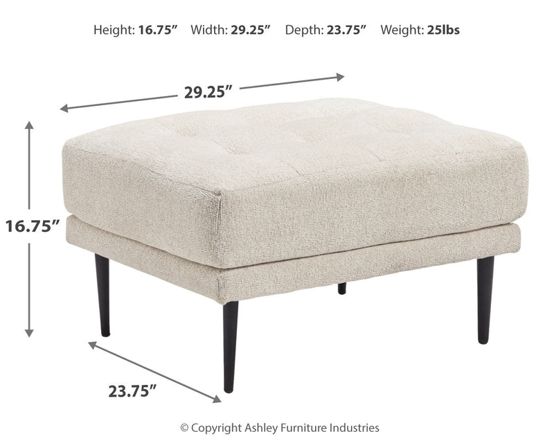 Caladeron Sandstone Chenille Ottoman