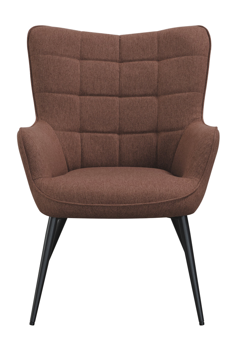 Isla Upholstered Flared Arms Accent Chair With Grid Tufted