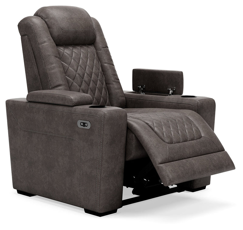 Hyllmont Gray Faux Leather Recliner