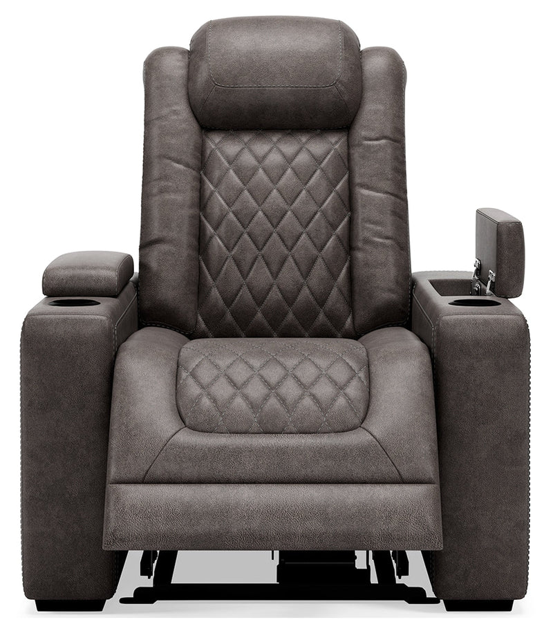 Hyllmont Gray Faux Leather Recliner