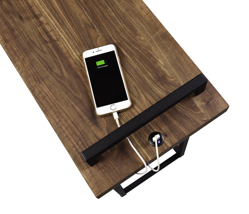 Maxwell C shaped Accent Table With Usb Charging Port