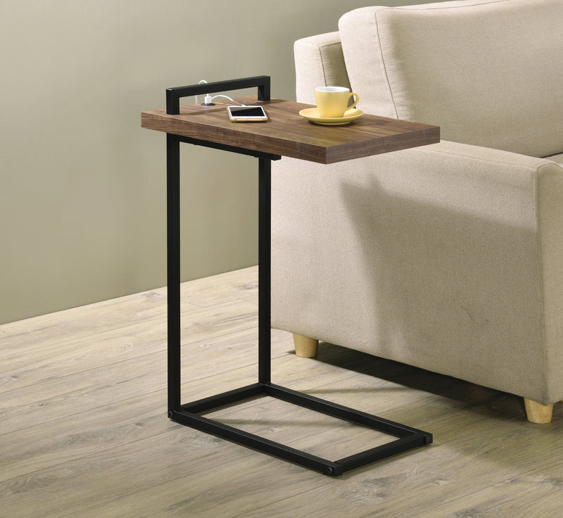 Maxwell C shaped Accent Table With Usb Charging Port