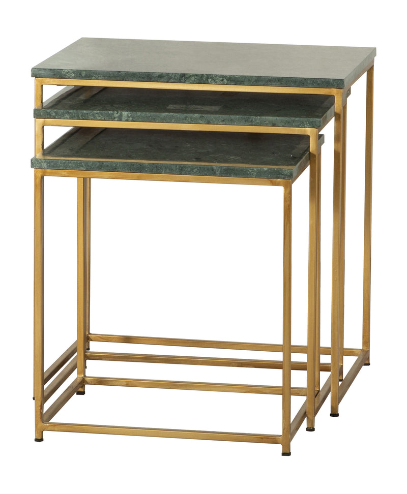 Caine 3 Piece Nesting Table With Marble Top