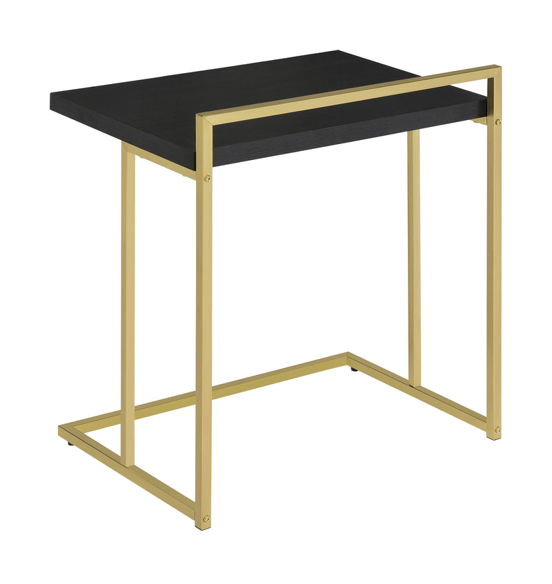 Dani Rectangular Snack Table With Metal Base