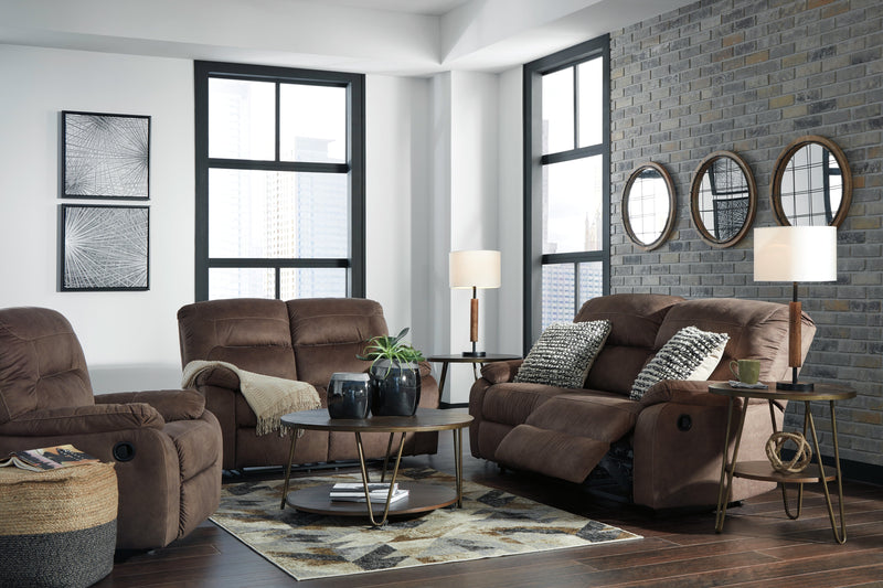 Bolzano Coffee Microfiber Reclining Sofa