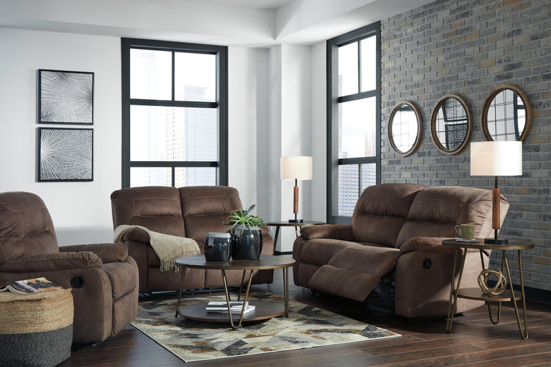 Bolzano Coffee Microfiber Reclining Sofa