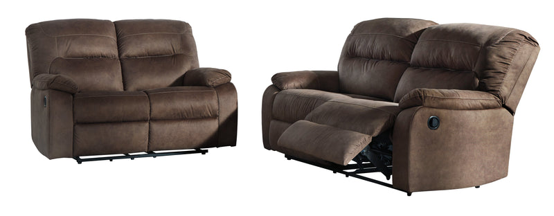 Bolzano Coffee Microfiber Reclining Sofa