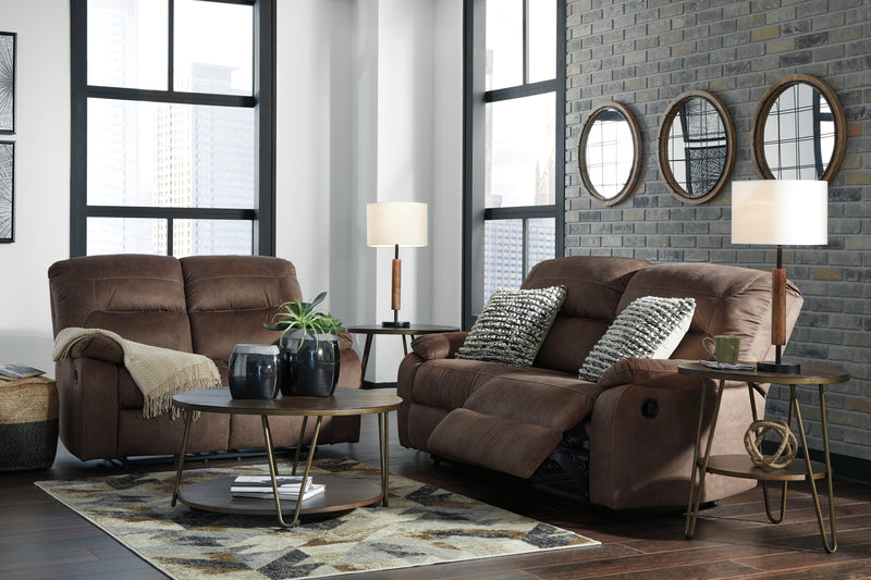 Bolzano Coffee Microfiber Reclining Sofa